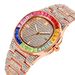 Hip Hop női színes naptáras gyémánt karóra_voghion.com