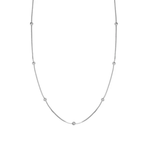 Snake bone round bead necklace clavicle chain versatile short chain titanium steel gold plated silver does not fade_voghion.com