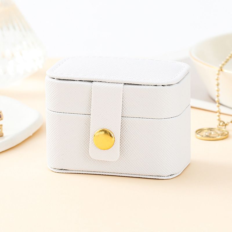 Mini Portable Small Jewelry Storage Bag Travel Simple Leather Ring Necklace Earrings Storage Box Organizer Display Gift Box_voghion.com