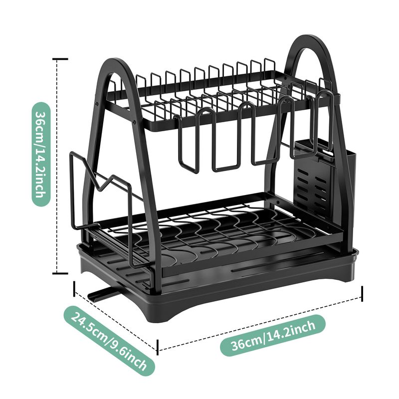 Bowl and dish storage rack kitchen storage rack multi-functional bowl and chopsticks draining rack household table storage rack_voghion.com