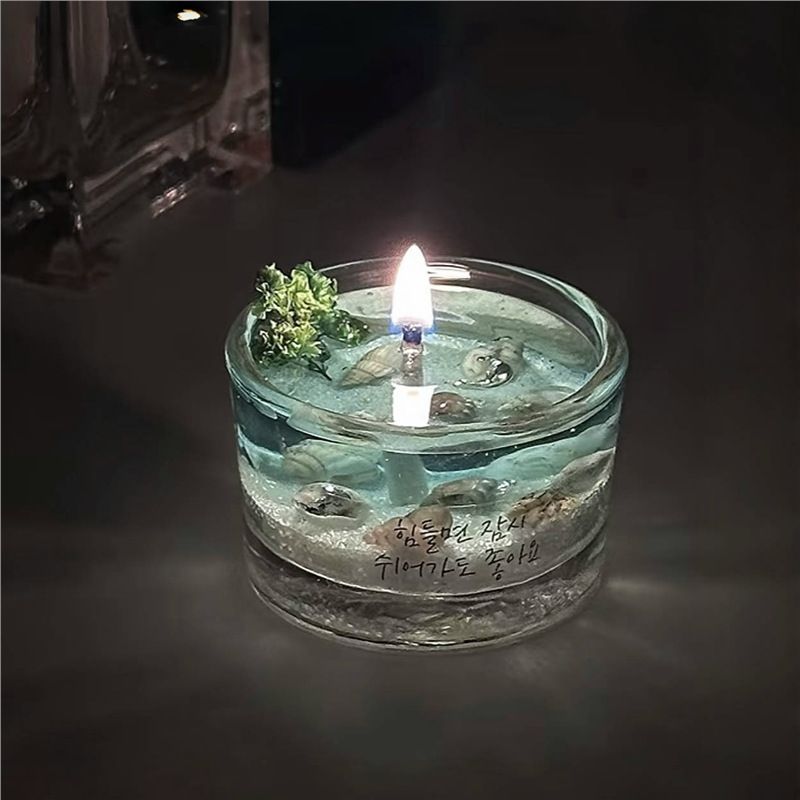 Jeju Sea Color Shell Ocean Scented Candle Fragrance HI JEJU Island Jelly Gift_voghion.com