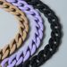Women's Fashion Colorful Acrylic Resin Chain, Color-Block Handmade Detachable Lacquer Fishbone Decorative Chain_voghion.com