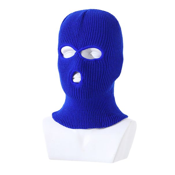 Winter warm knit balaclava hat Knit head three-hole hat ski mask_voghion.com