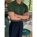 Herrenbekleidung Sommer neues gestricktes Poloshirt Herren kurzärmeliges lässiges halbärmeliges Revers-T-Shirt in High-End-Slim-Fit-Oberteil_voghion.com