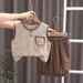 Summerkostüm fir Jongen, Moudeweste, Shorts, zweedeelegt Set, dënn ärmellos Kannerkleeder fir Puppelcher_voghion.com