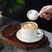 Set di tazze e piattini da caffè in ceramica effetto pietra - Elegante tazza da tè/cappuccino per il tè pomeridiano e la colazione_voghion.com
