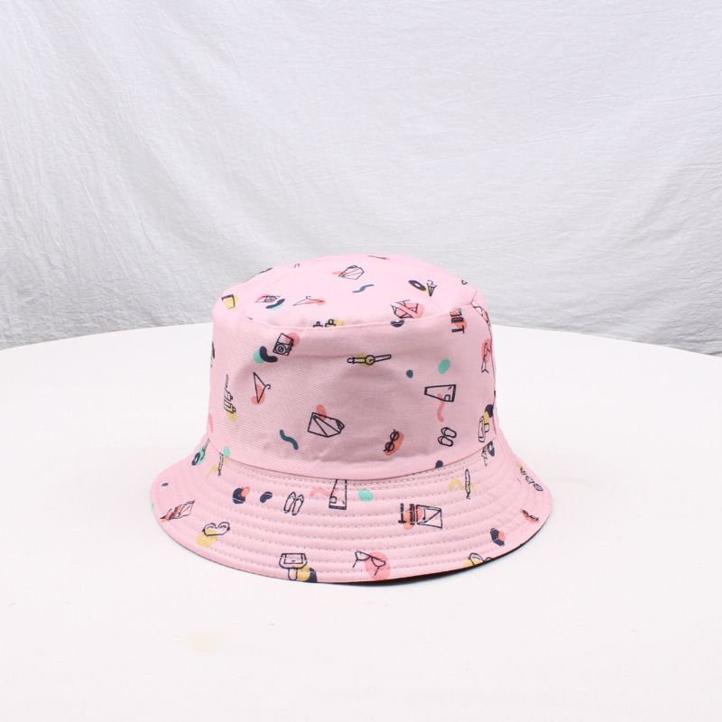 Cappello da pescatore coreano da uomo e da donna, con stampa personalizzata, parasole, a doppia faccia_voghion.com