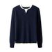 Korean-Style Layered Mock Neck Sweater For Men – Thickened Oversized Pullover With Stretchable Fabric, Casual Winter Turtleneck_voghion.com