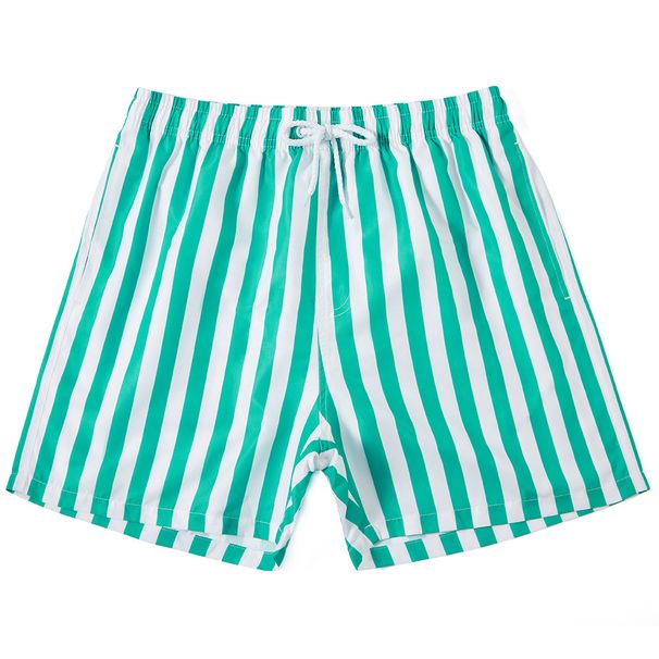 men's beach shorts seaside holiday casual loose shorts with lining five-point swimming trunks_voghion.com