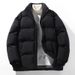 Men's Winter Puffer Jacket – Streetwear Bomber Coat With Stand Collar (Black/Pink/Khaki/Light Blue, S-4XL)_voghion.com