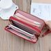 New Zipper Women's Long Handheld with Large Capacity Double Layer Wallet Fashion Mom Phone Bag_voghion.com