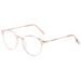 Metal anti-blue glasses retro flat lens women's makeup frame_voghion.com