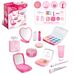 Set di trucco per bambine con specchio a forma di cuore e flacone di profumo per giochi di ruolo per bambine (rosa/blu/nero)_voghion.com