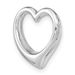 14K White Gold Polished Heart Chain Slide_voghion.com