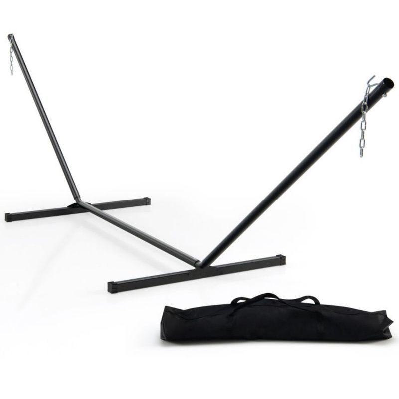 2-Person Heavy-Duty Hammock Stand With Storage Bag_voghion.com