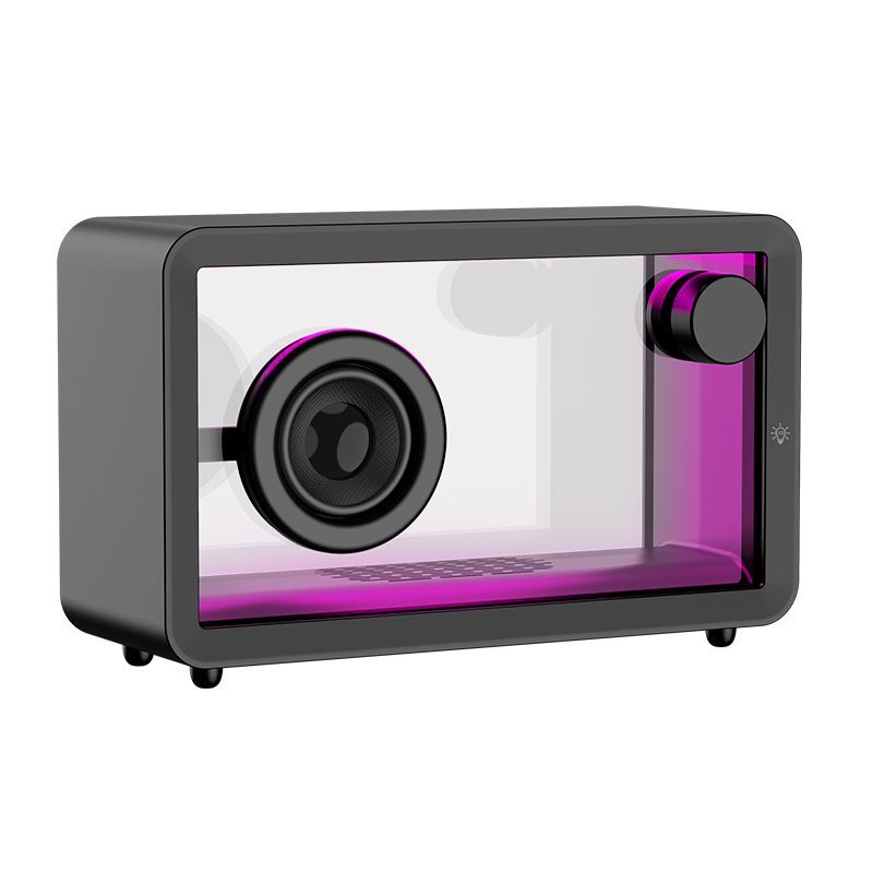 【 Smooth Playback 】 Transparent High Aesthetic Bluetooth Speaker, Home Birthday Gift, Atmosphere Subwoofer, Wireless_voghion.com