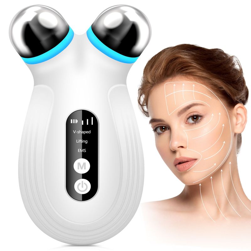 Anti Aging And Wrinkles Microcurrent Facial Device, Boost Skin Care Products Absorption - White_voghion.com