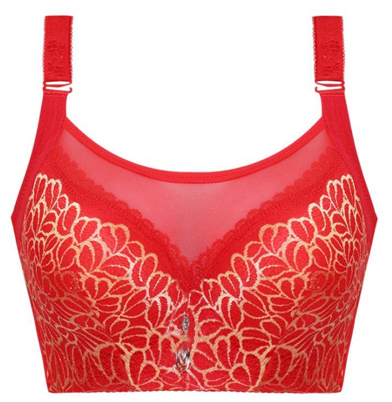 Women's Intimates Adjustment Type Thin Style Large Chest Small Gathered Full Cup Sexy Large Size Bra Underwear_voghion.com