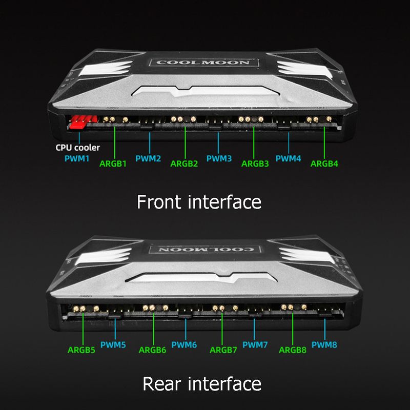 ARGB-Controller, 4-polig, PWM, 5 V, 3-polig, ARGB-Lüfter, intelligente Fernbedienung für Computer-PC-Gehäuse, Kühler_voghion.com