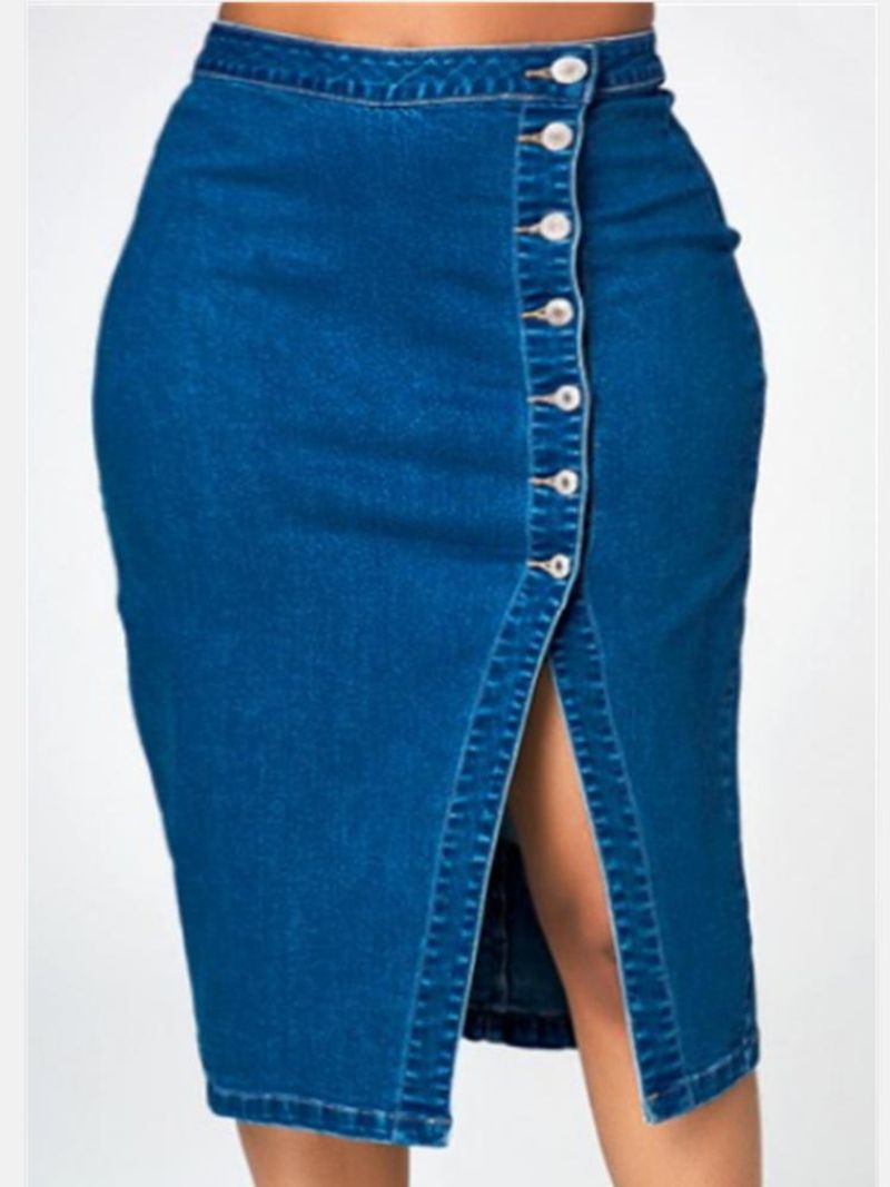 Women's Clothing fashion boutique large size denim long skirt_voghion.com