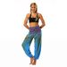 Women's Printed Lanterns High Waist Pocket Yoga Pants Loose Fit Athletic Wear Pants_voghion.com