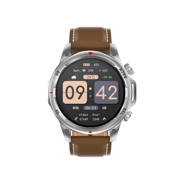 New DK68 Smart Watch Compass Round Screen With Flashlight Bluetooth Call Offline Payment Heart Rate Blood Oxygen Exercise_voghion.com