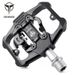 GEWAGE Mountain Bike Locking Flat Aluminum Alloy Triple Bearing Cycling Pedals_voghion.com