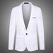 Men's Korean version youth slim fit solid color single row one button small suit jacket_voghion.com