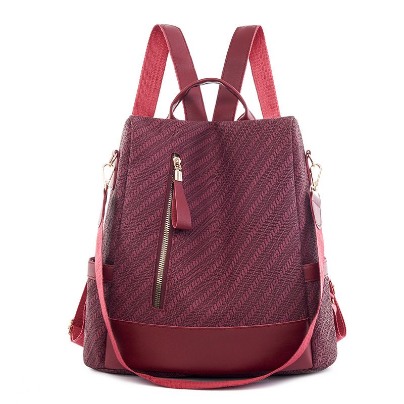 Modische VIE-Umhängetasche mit Diebstahlschutz für Damen, lässiger iPad-Rucksack, Retro-Rucksack für Mädchen_voghion.com