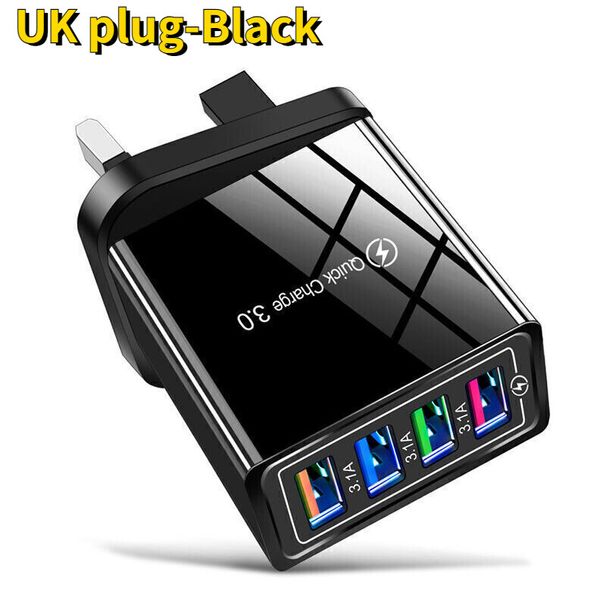 120 W 5-Port USB-C PD Schnellladegerät Stecker, 4 Port QC3.0 Wandadapter für iPhone/iPad_voghion.com