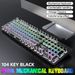 YT75 Mekanik Oyun Klavyesi Metal Panel Punk Yuvarlak Klavye Rusça Korece_voghion.com