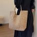 Summer Straw For Women 2025 New High-end Woven Large Capacity Handheld Tote Beach Bag_voghion.com