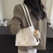Korean Style High-End For Women 2024 New Fashion Striped Bucket Casual Versatile Underarm Shoulder Tote Bag_voghion.com