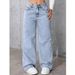 Women's Clothing High Waist Straight Jeans Women's Summer Loose Trendy All Match Long Pants_voghion.com