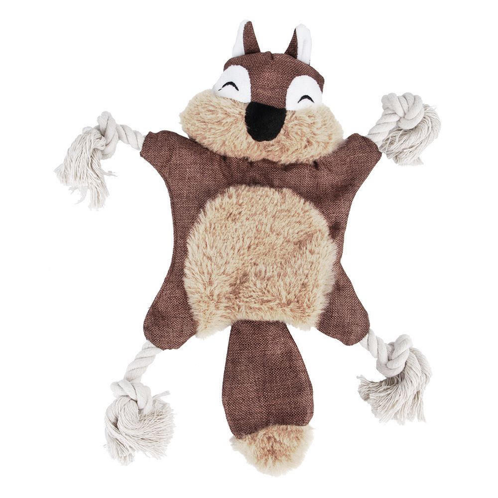 T Nou plush Soundmaking Dog Supplies Durabil Rezistent la Mușcături Vulpe și Veveriță Pet Jucărie_voghion.com