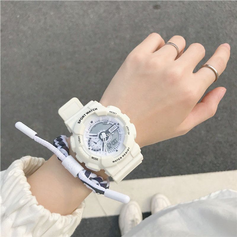Students Electronic Watch Couple Sports Fashion Waterproof Luminous Clock Double Display Children's Watch Daily Commuter Leisure Watch Birthday Gift_voghion.com