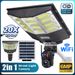 Solar-Straßenlaterne, 20-facher Zoom, HD-Nachtsicht, hohe Wattzahl, Zwei-Wege-Talk-Überwachungskamera für den Außenbereich_voghion.com