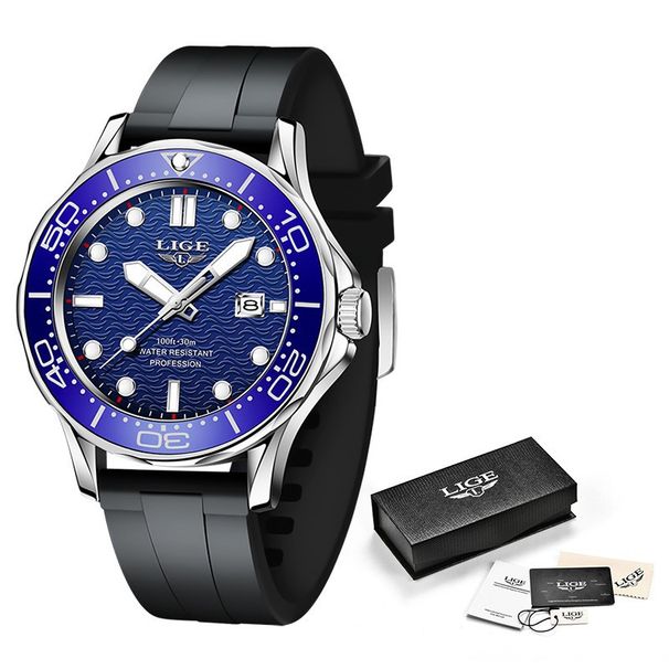 LIGE Cross Border New Men's Quartz Watch With Luminous Dial, Waterproof Watch, Business Men's Watch_voghion.com