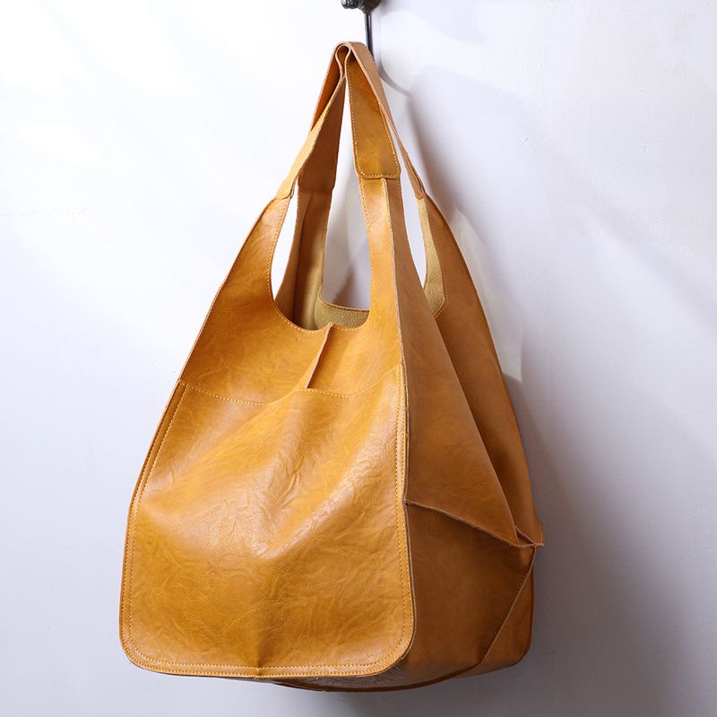 2023 nuova vendita calda retrò semplice grande borsa in morbida pelle grande capacità una spalla versatile moda borsa da donna tote portatile_voghion.com