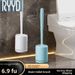 Scandinavian Design Punch-Free Wall-Mounted Toilet Brush - 360° No Dead Angle Cleaning & Long Handle
_voghion.com