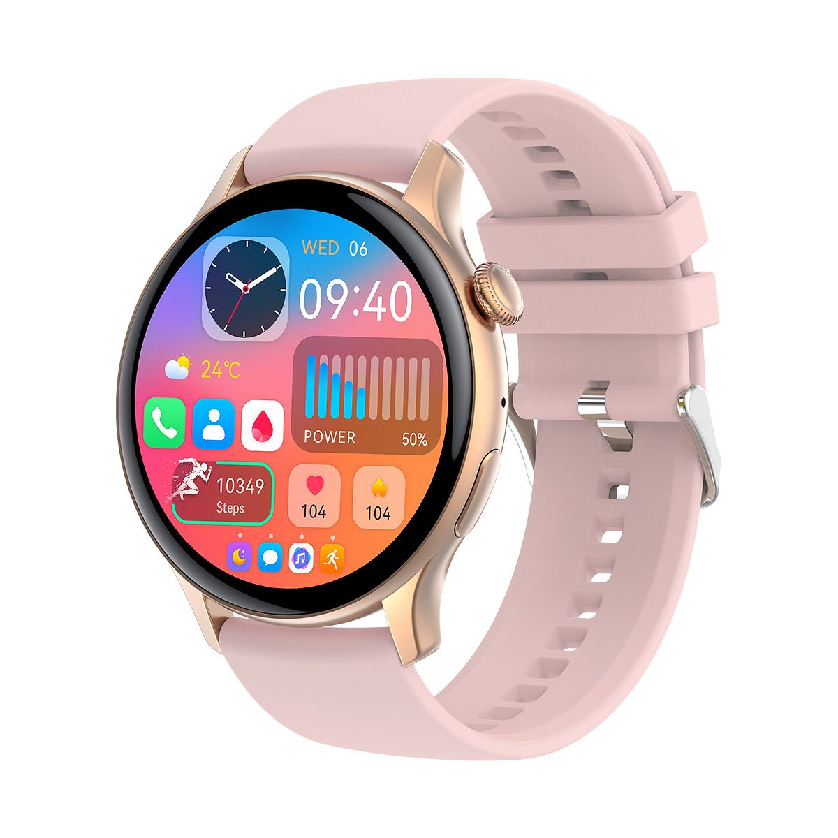 Orologio intelligente HK85 con display AMOLED, chiamate Bluetooth, controllo della musica, monitoraggio dell'ossigeno nel sangue e della pressione sanguigna, monitoraggio del sonno,_voghion.com