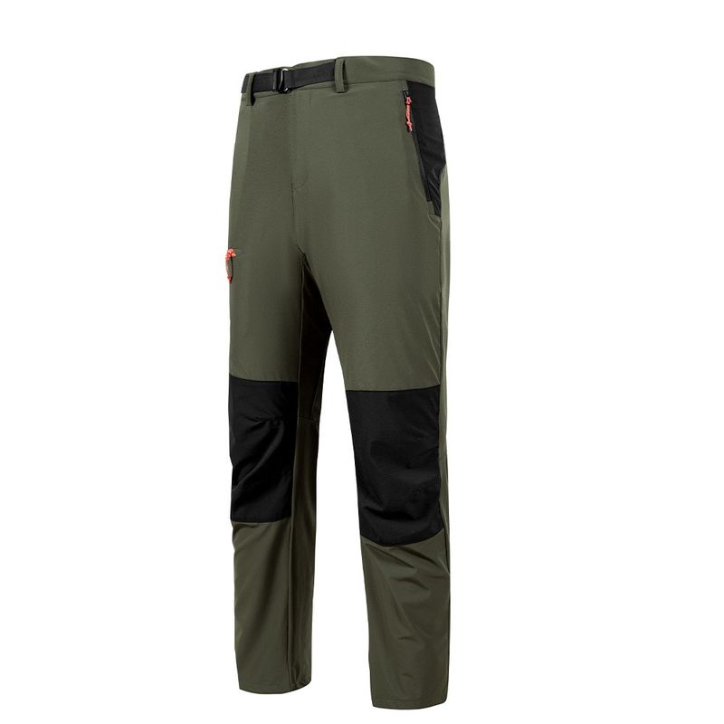 Pantaloni da uomo ad asciugatura rapida con protezione 3 in 1, elasticizzati e traspiranti per escursionismo all'aperto e campeggio - Verde militare, nero, grigio (M-4XL)_voghion.com