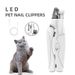 Cat Trimmer With Bloodline Indicator LED Pet Nail Clippers_voghion.com