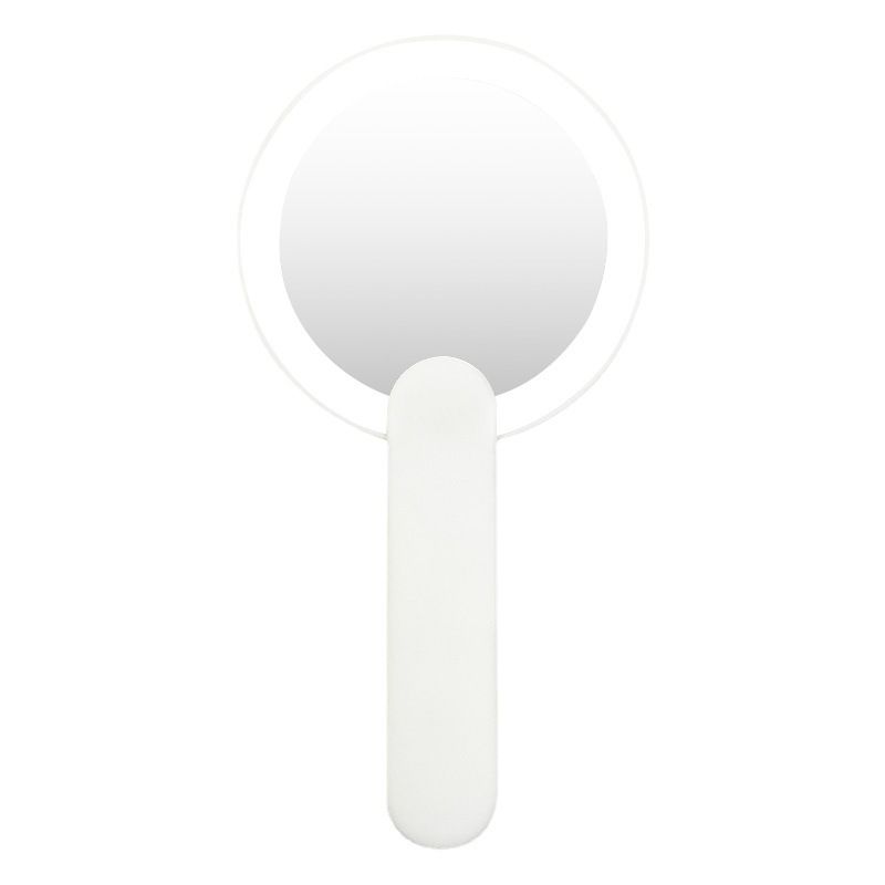 Tragbare Make-up Spigel LED Schéinheet Make-up Spigel Vergréisserung mat Liicht Tragbare Duebelsäitege Spigel Handheld Klappbar Mini_voghion.com