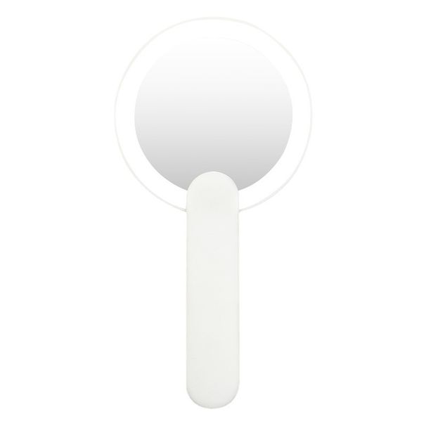 Tragbare Make-up Spigel LED Schéinheet Make-up Spigel Vergréisserung mat Liicht Tragbare Duebelsäitege Spigel Handheld Klappbar Mini_voghion.com