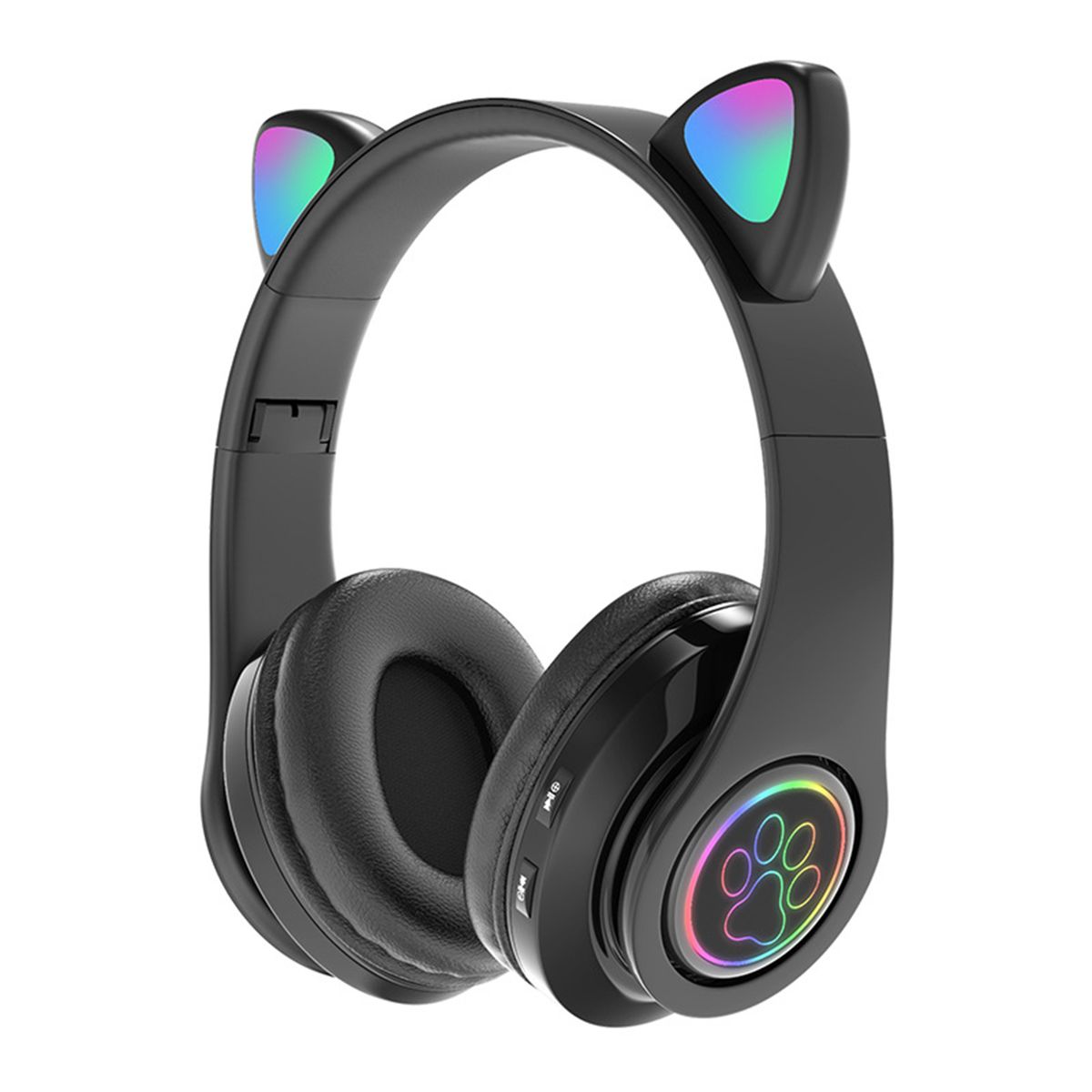 B39 Bluetooth-compatible 5.0 Headphone Luminous Cute Cat Ear Shape Wireless Headset for Mobile Phone_voghion.com
