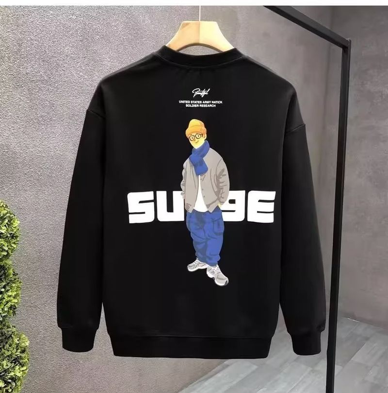 Ανδρικά ρούχα Crewneck Sweat Ανδρικά χαλαρά σχέδια με αίσθηση χαμογελαστό τύπωμα αμερικανικού στυλ ρετρό στυλ Instagram Μοντέρνο τοπ για την άνοιξη και το φθινόπωρο_voghion.com