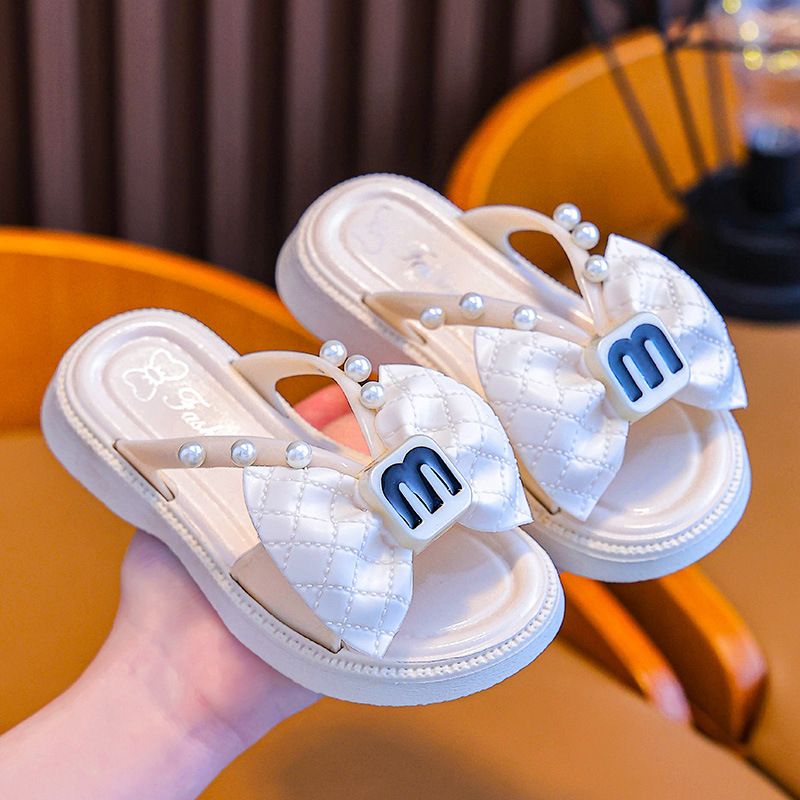 Chaussons pour enfants, sandales croisées, tongs de plage avec nœud_voghion.com