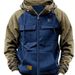 Spring And Autumn New Men's Hooded Solid Color Youth Sports Multi-Pocket Leather Patch Sweatshirt Workwear_voghion.com