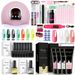 Nail Extension Gel Kit med UV-neglelakk for profesjonell manikyr_voghion.com